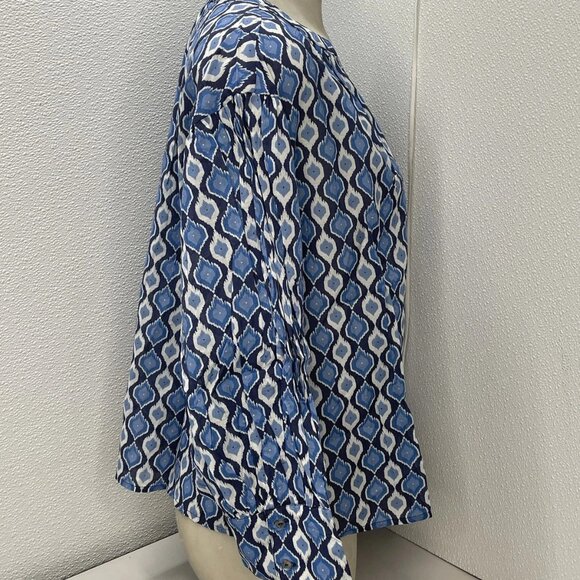 NEW ANTHROPOLOGIE X VELVET Women’s Keren Long-Sleeve Blouse – Blue – Size S - Picture 6 of 6